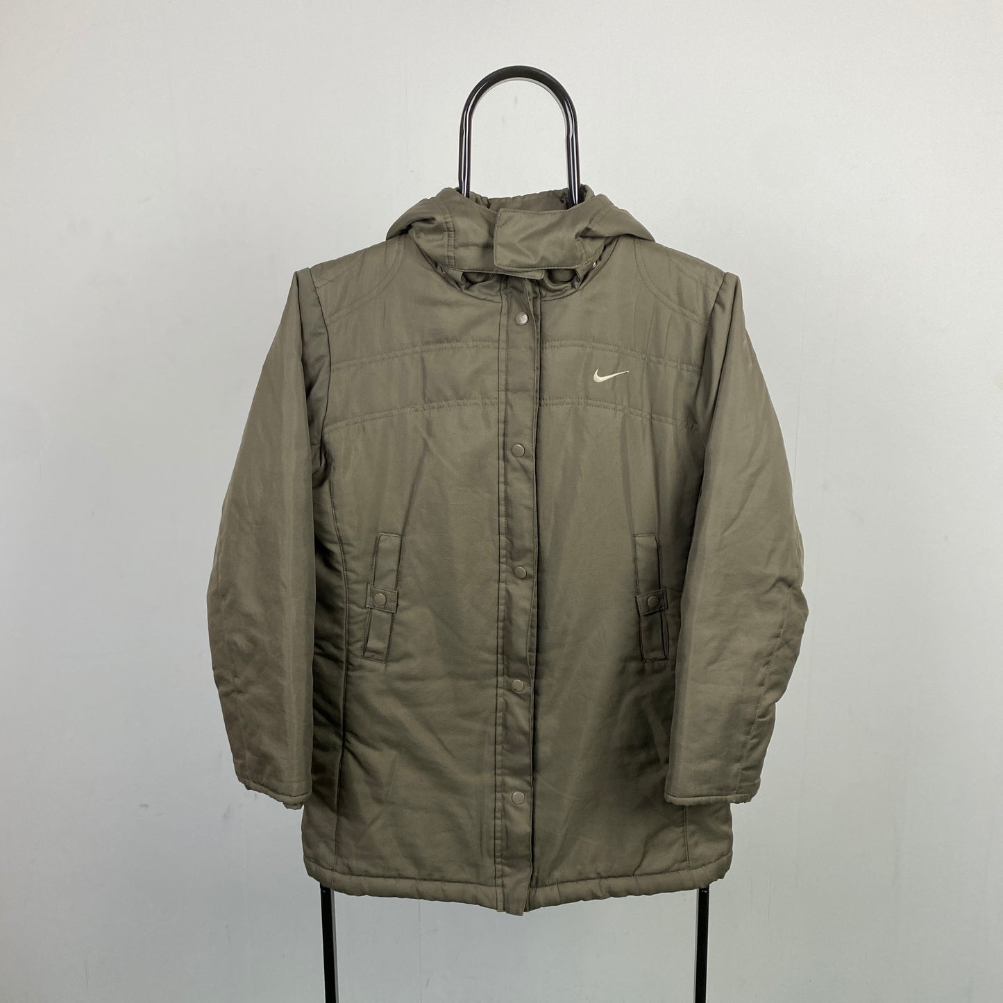 00s Nike Puffer Jacket Brown XS