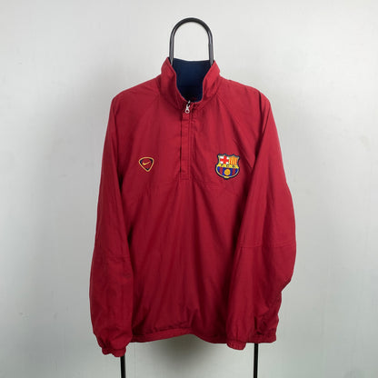 00s Nike Barcelona Reversible Coat Jacket Red Blue Large