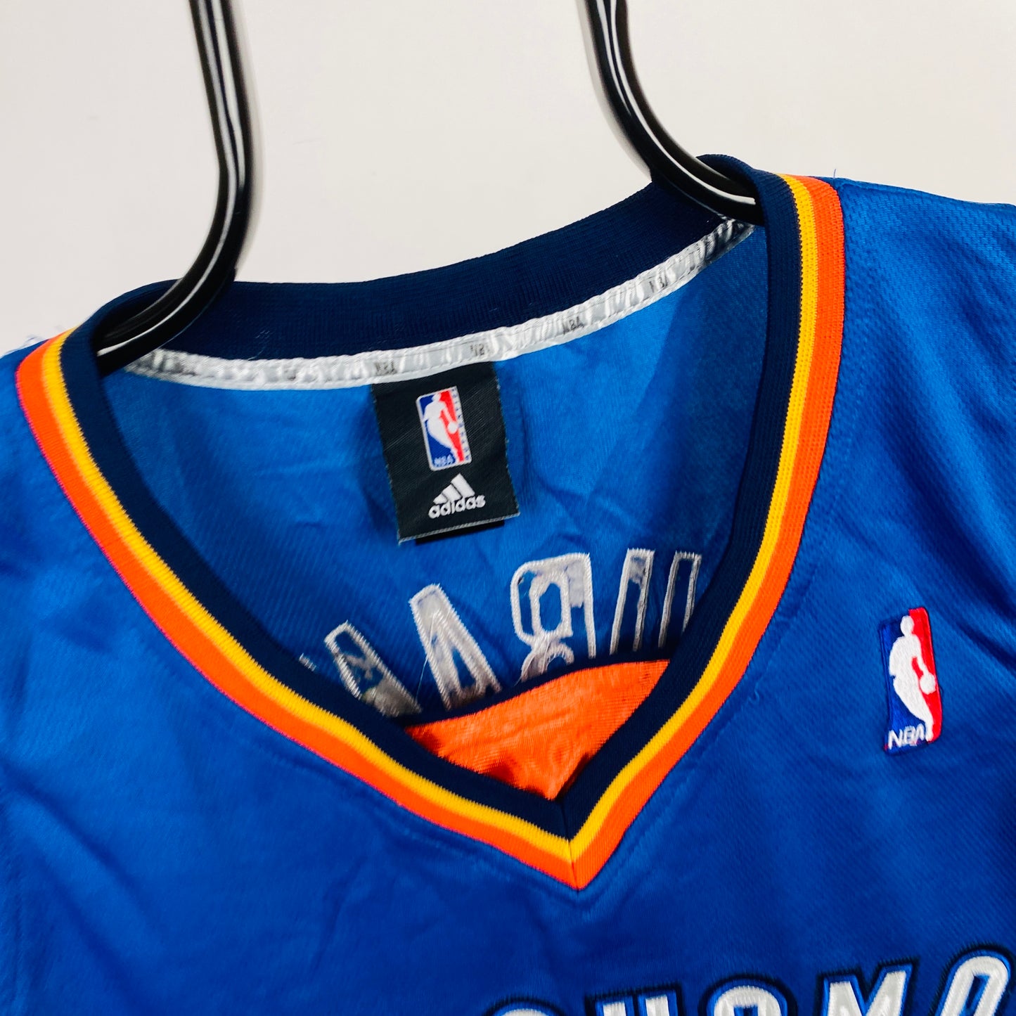 Retro Oklahoma City Durant Basketball Vest Jersey T-Shirt Blue Small