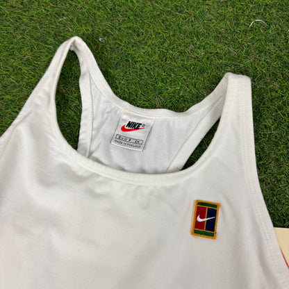 90s Nike Challenge Court Tennis Dress T-Shirt White Small