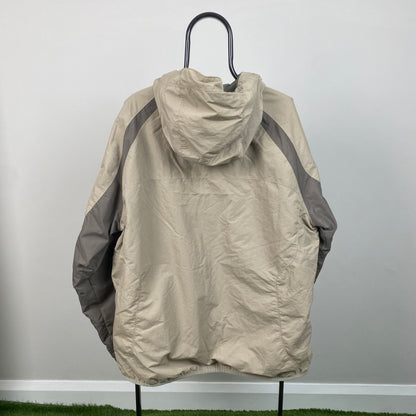 00s Nike Reversible Fleece Coat Jacket Brown XL