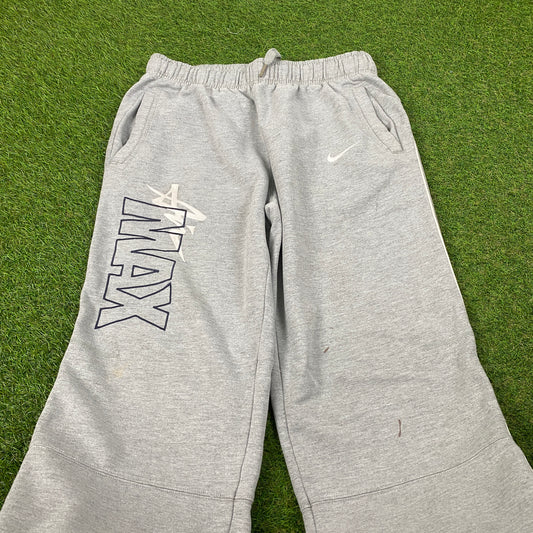 00s Nike Air Max Wide Leg Cotton Joggers Grey Medium