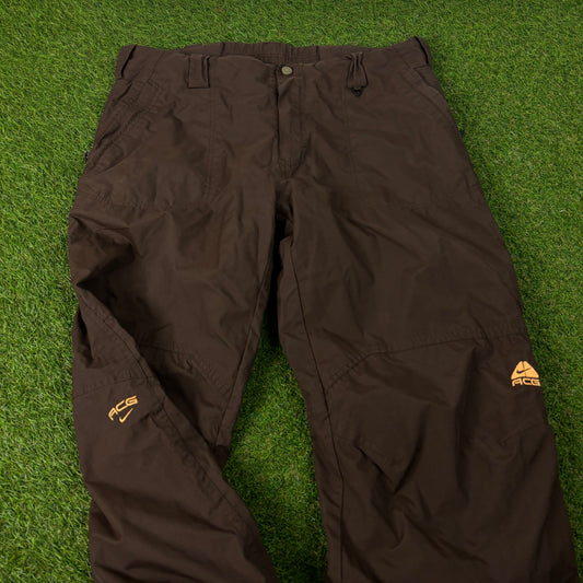 00s Nike ACG Ski Salopettes Joggers Brown XL