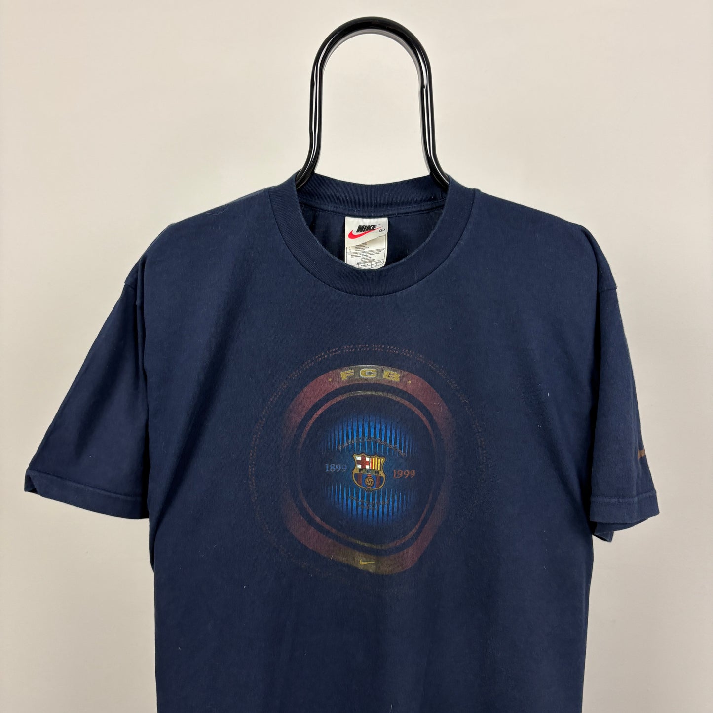 90s Nike Barcelona T-Shirt Blue Large