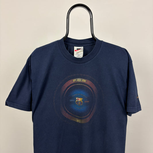 90s Nike Barcelona T-Shirt Blue Large