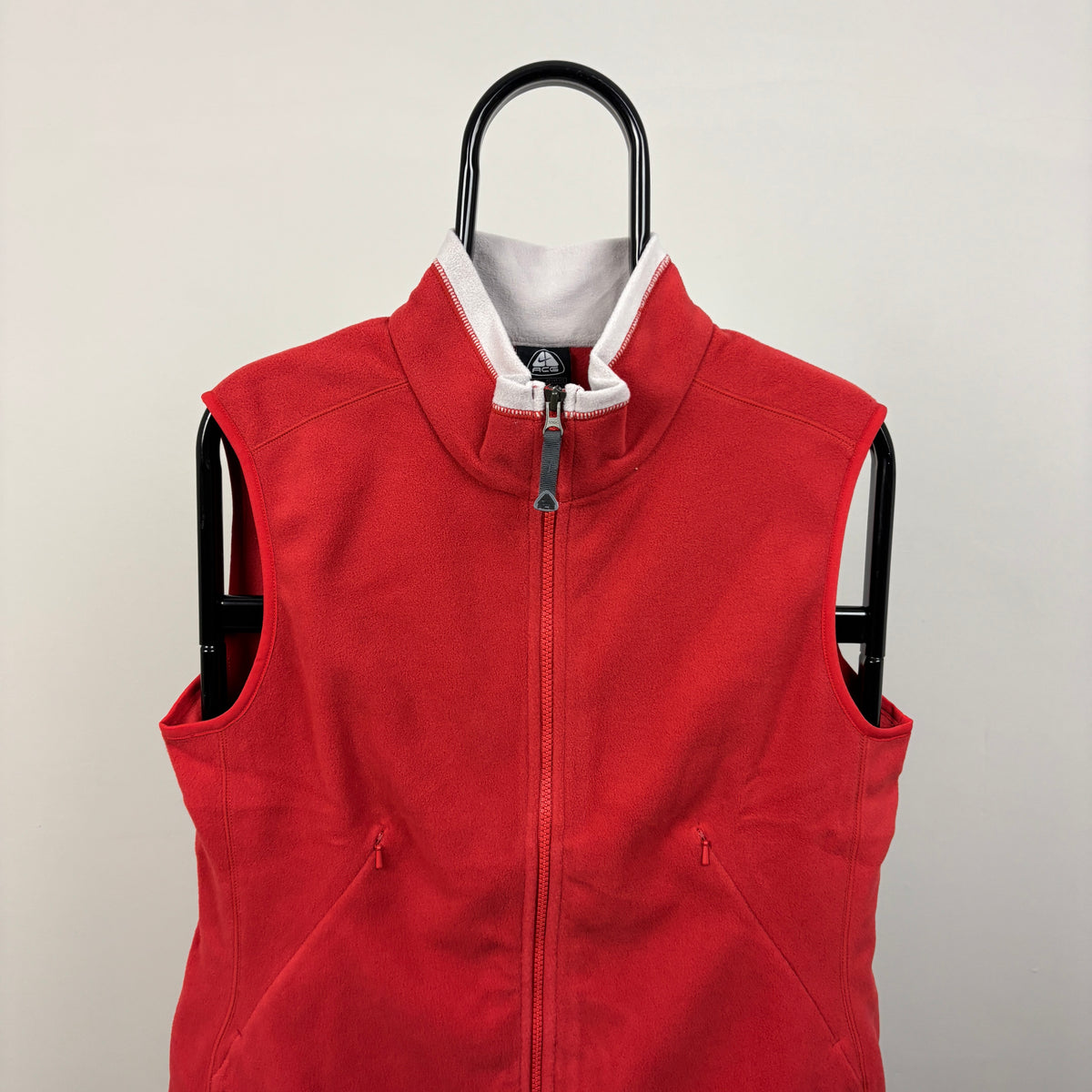 00s Nike ACG Fleece Gilet Sweatshirt Red Women’s Large