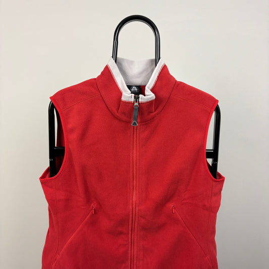 00s Nike ACG Fleece Gilet Sweatshirt Red Women’s Large