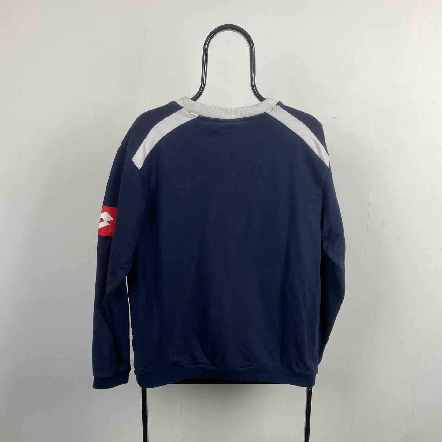 Retro Lotto Panama Football Sweatshirt Blue Large