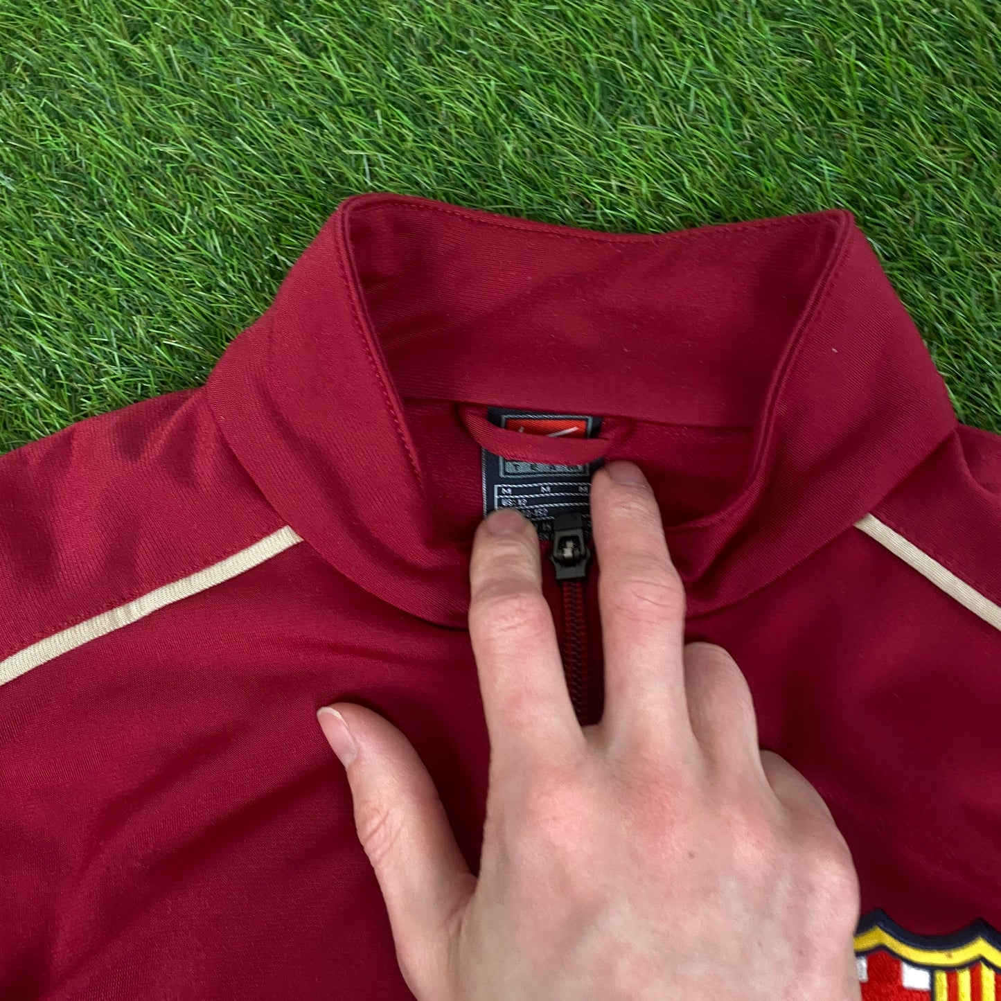 90s Nike Barcelona Windbreaker Jacket + Joggers Tracksuit Set Red XS
