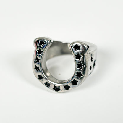 Lucky Horseshoe Ring Silver
