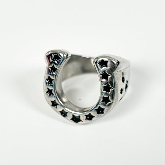 Lucky Horseshoe Ring Silver