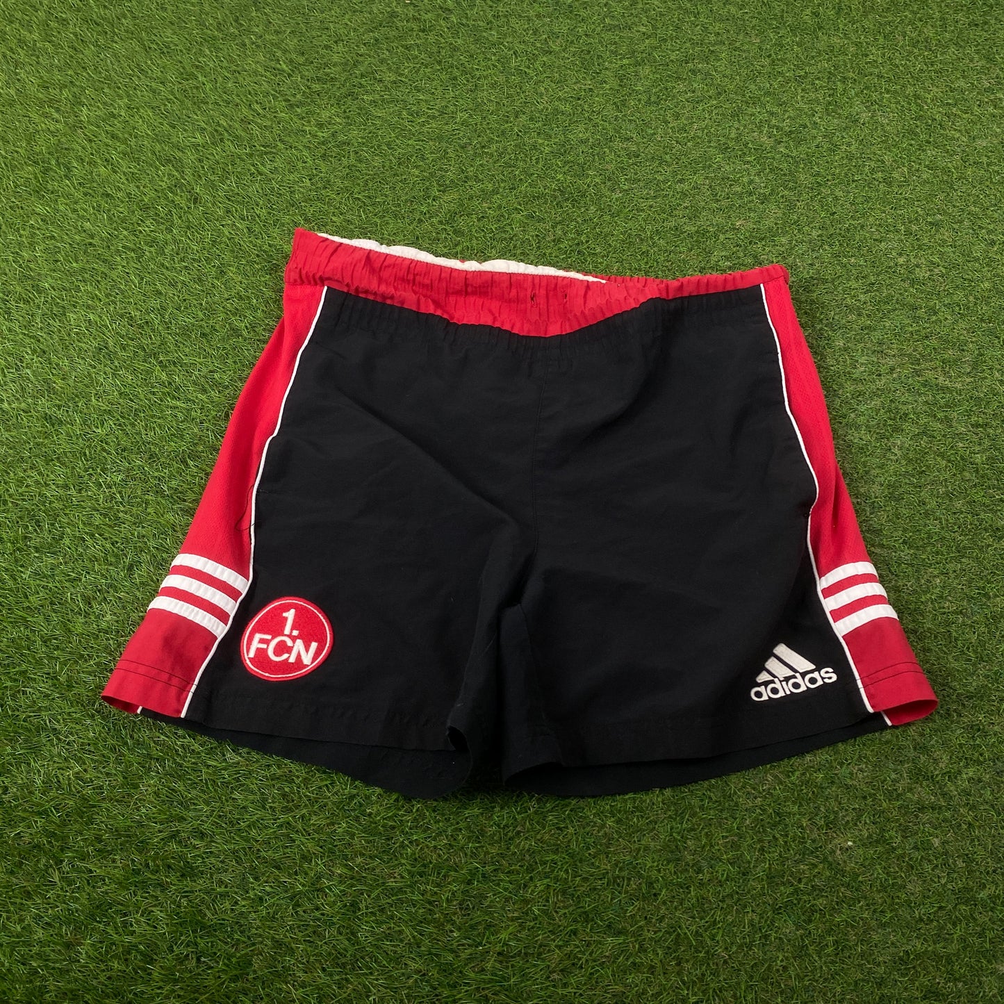 90s Adidas FC Nuremberg Football Shorts Black XL