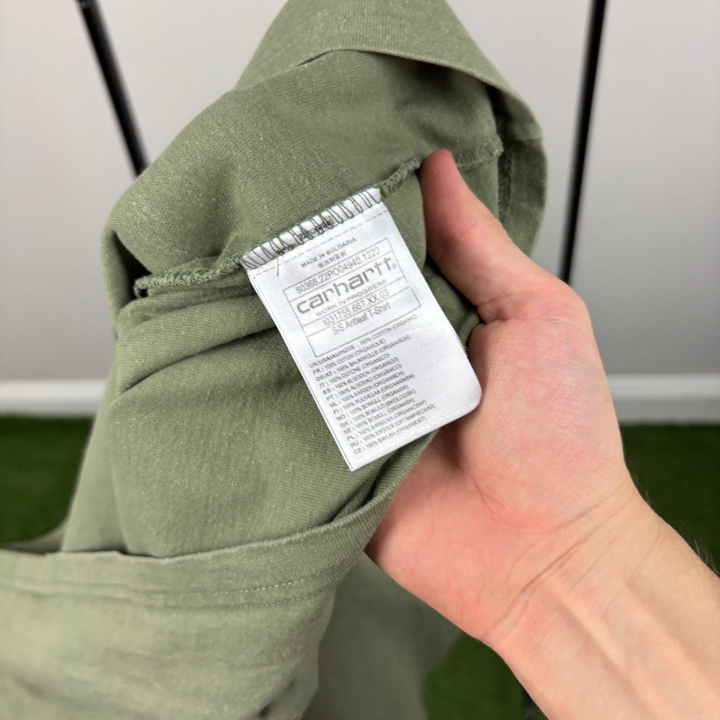 00s Carhartt Antleaf T-Shirt Green Small