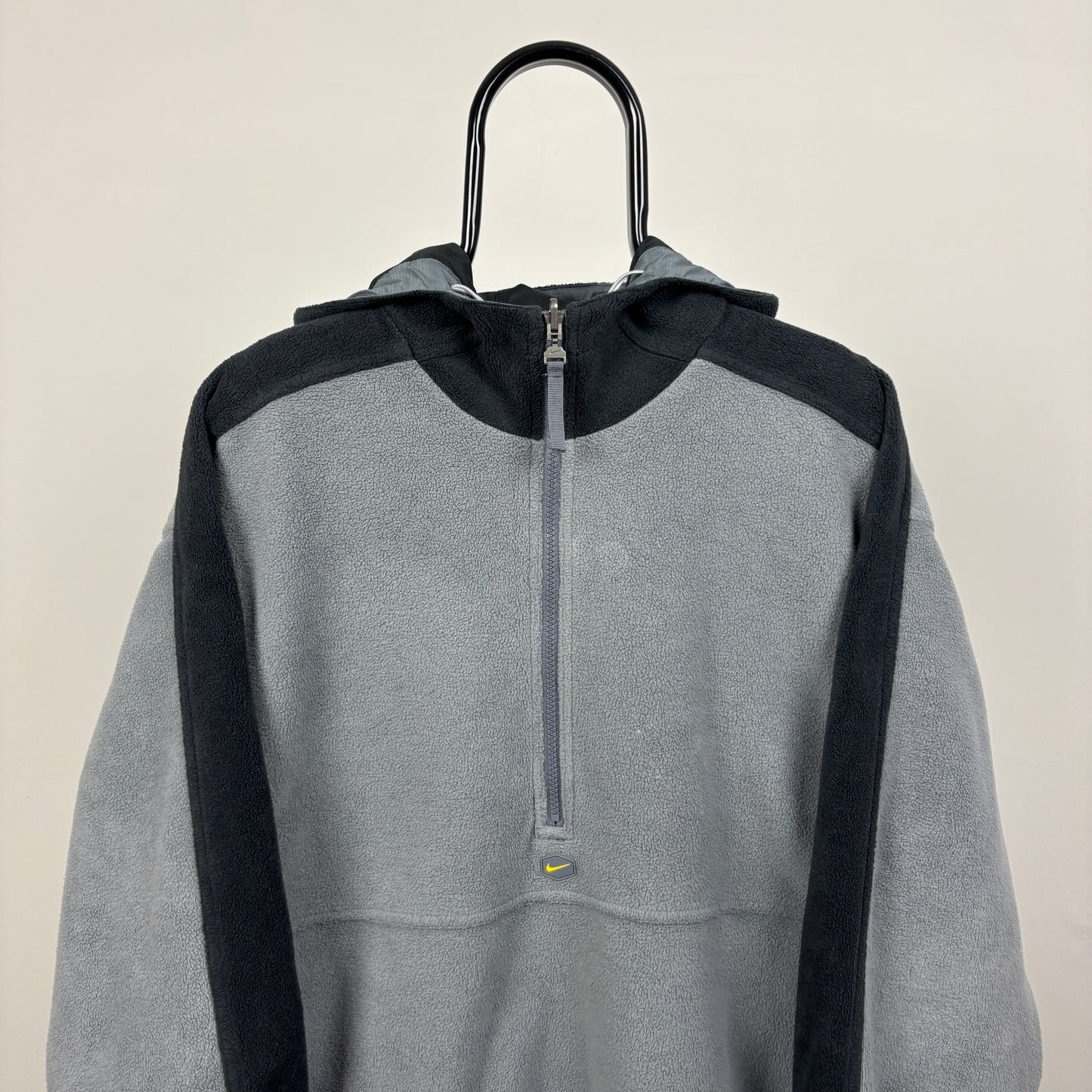 00s Nike Tn Hex Reversible Fleece Coat Jacket Black XL