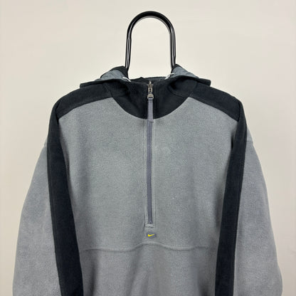 00s Nike Tn Hex Reversible Fleece Coat Jacket Black XL