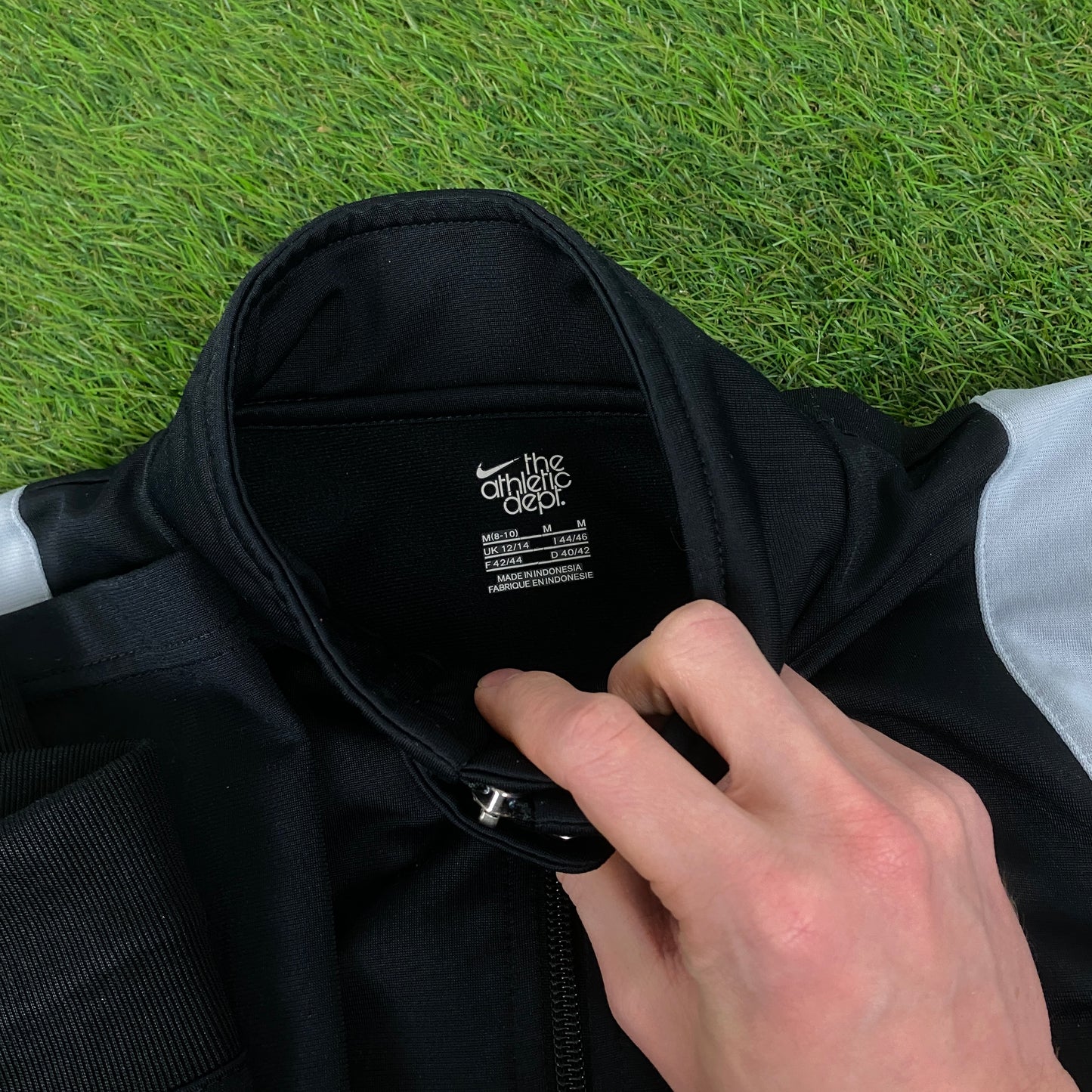 00s Nike Windbreaker Jacket + Joggers Set Black Medium