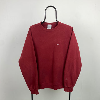 00s Nike Heavyweight Sweatshirt Red Large
