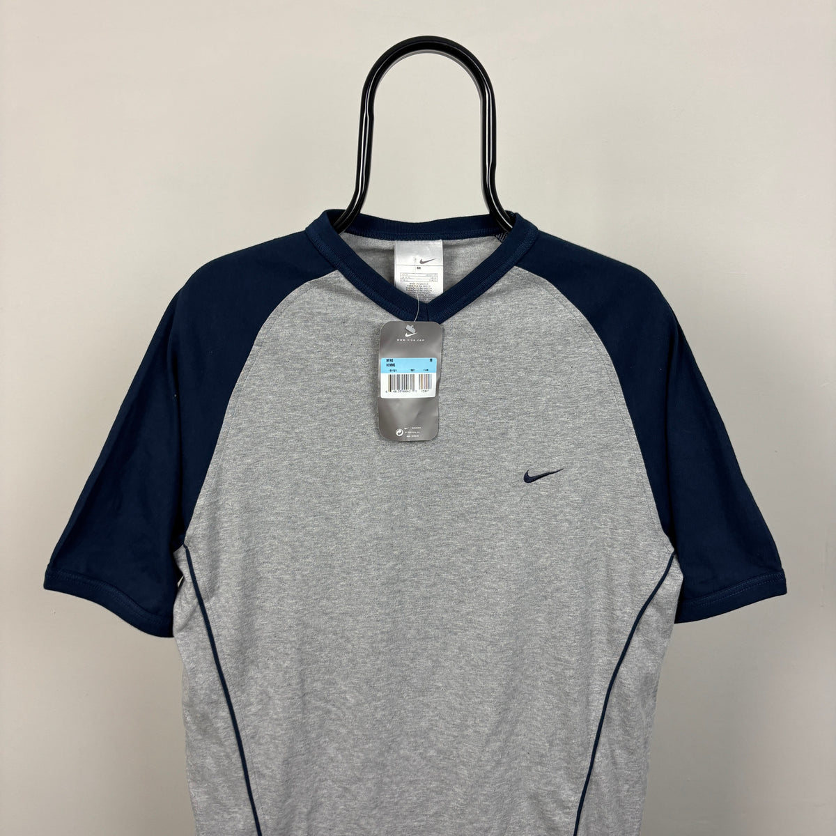 00s Nike Raglan T-Shirt Grey Medium