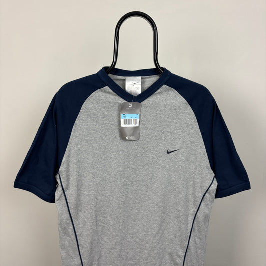 00s Nike Raglan T-Shirt Grey Medium