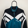 90s Adidas Windbreaker Track Jacket Black Large