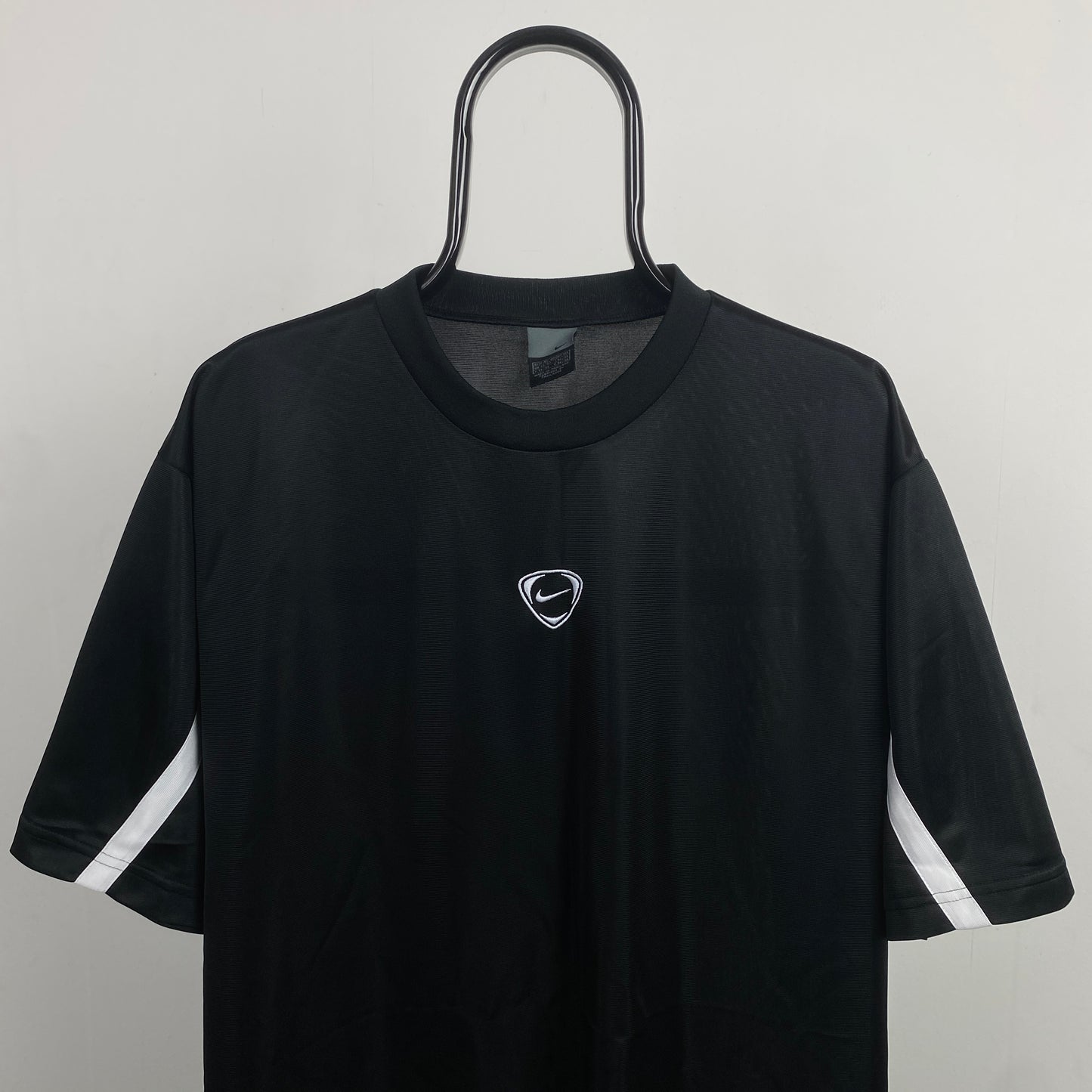 00s Nike Football Shirt T-Shirt Black XL