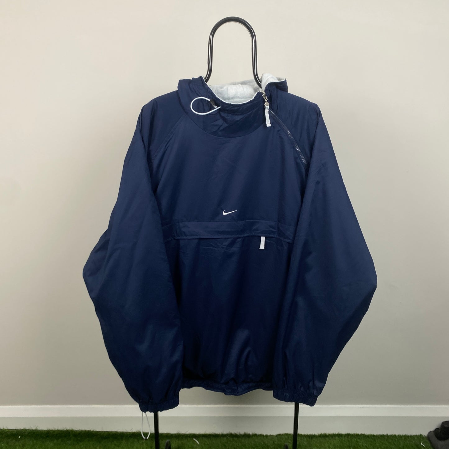 90s Nike Reversible Sidewinder Fleece Coat Jacket Blue XL/XXL