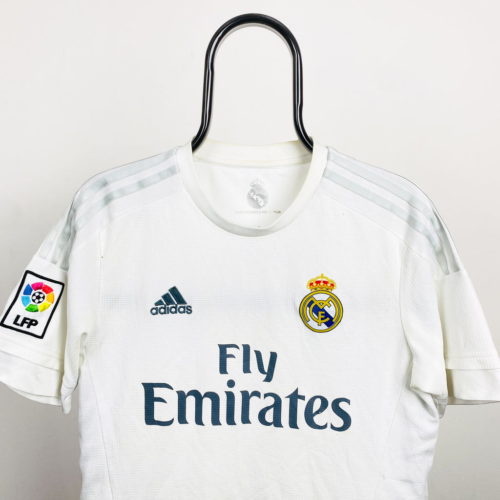 90s Adidas Real Madrid Football Shirt T-Shirt White Medium