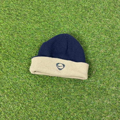 00s Nike Barcelona Reversible Beanie Hat Brown