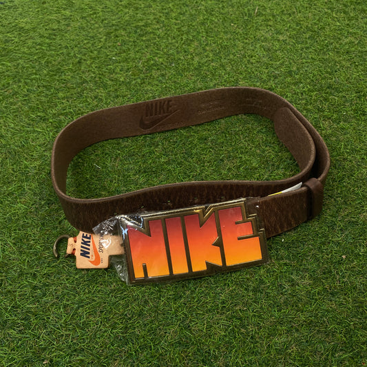90s Nike Leather Buckle Belt Brown