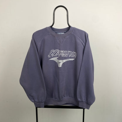 Retro Mizuno Sweatshirt Blue Large