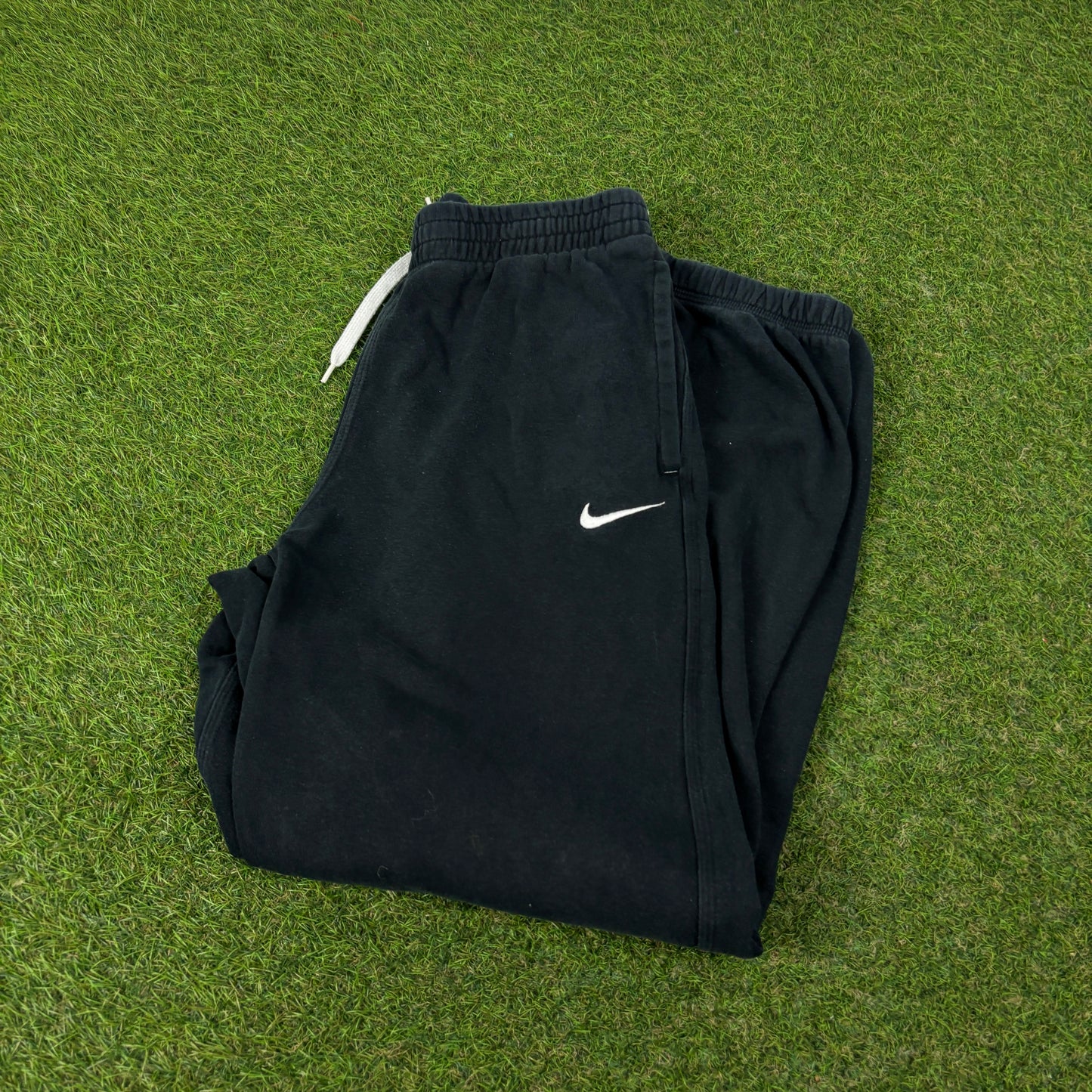 00s Nike Wide Leg Cotton Joggers Black Small