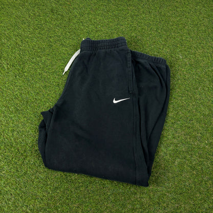 00s Nike Wide Leg Cotton Joggers Black Small