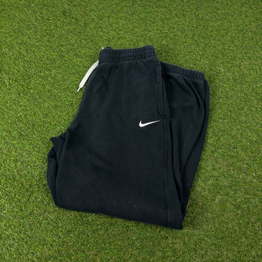 00s Nike Wide Leg Cotton Joggers Black Small