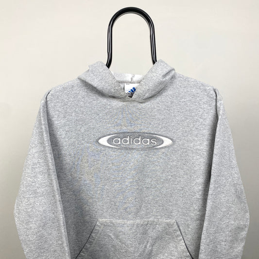 90s Adidas Hoodie Grey Womens Large
