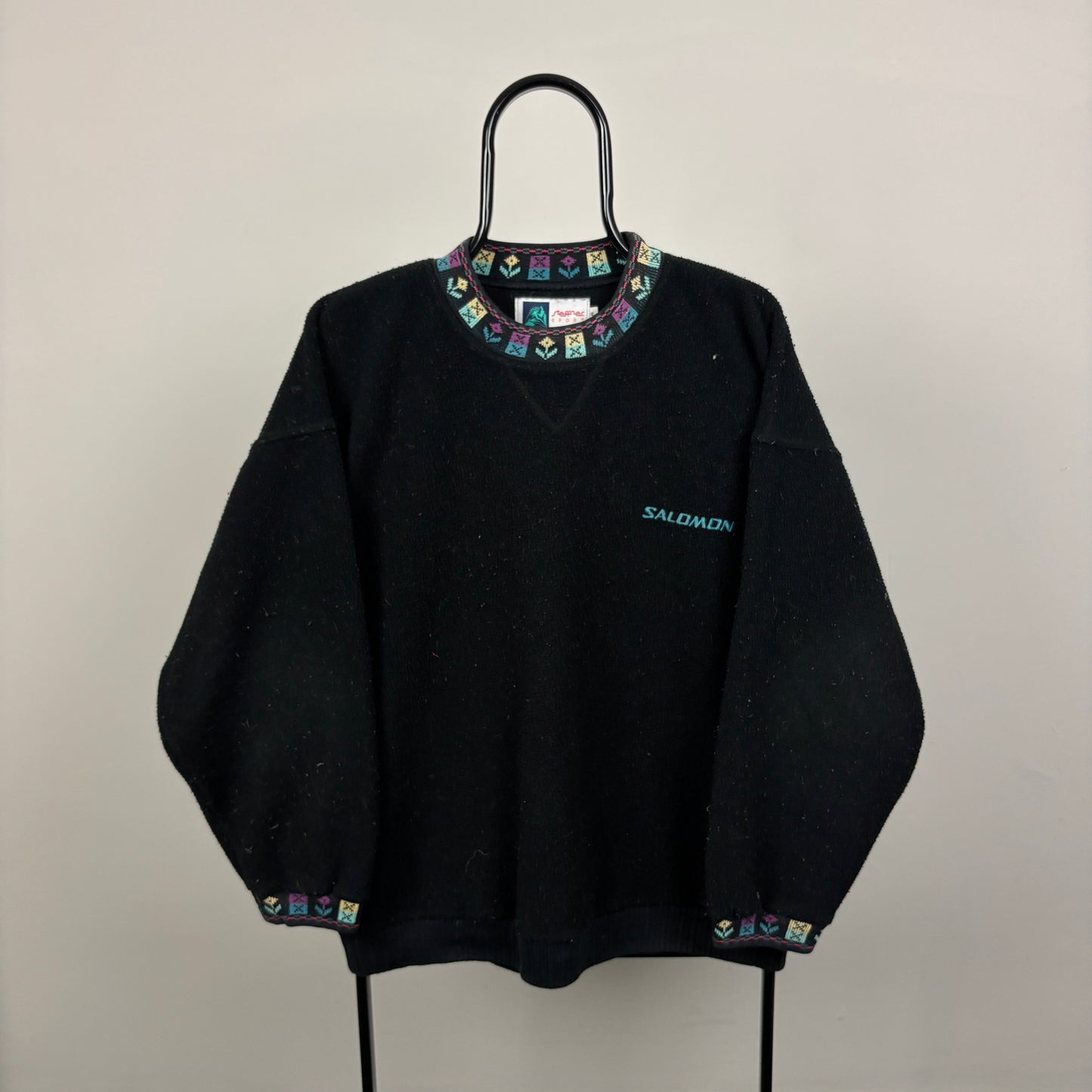 90s Salomon Fleece Sweatshirt Black Medium