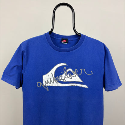90s Quiksilver Surf T-Shirt Blue Medium