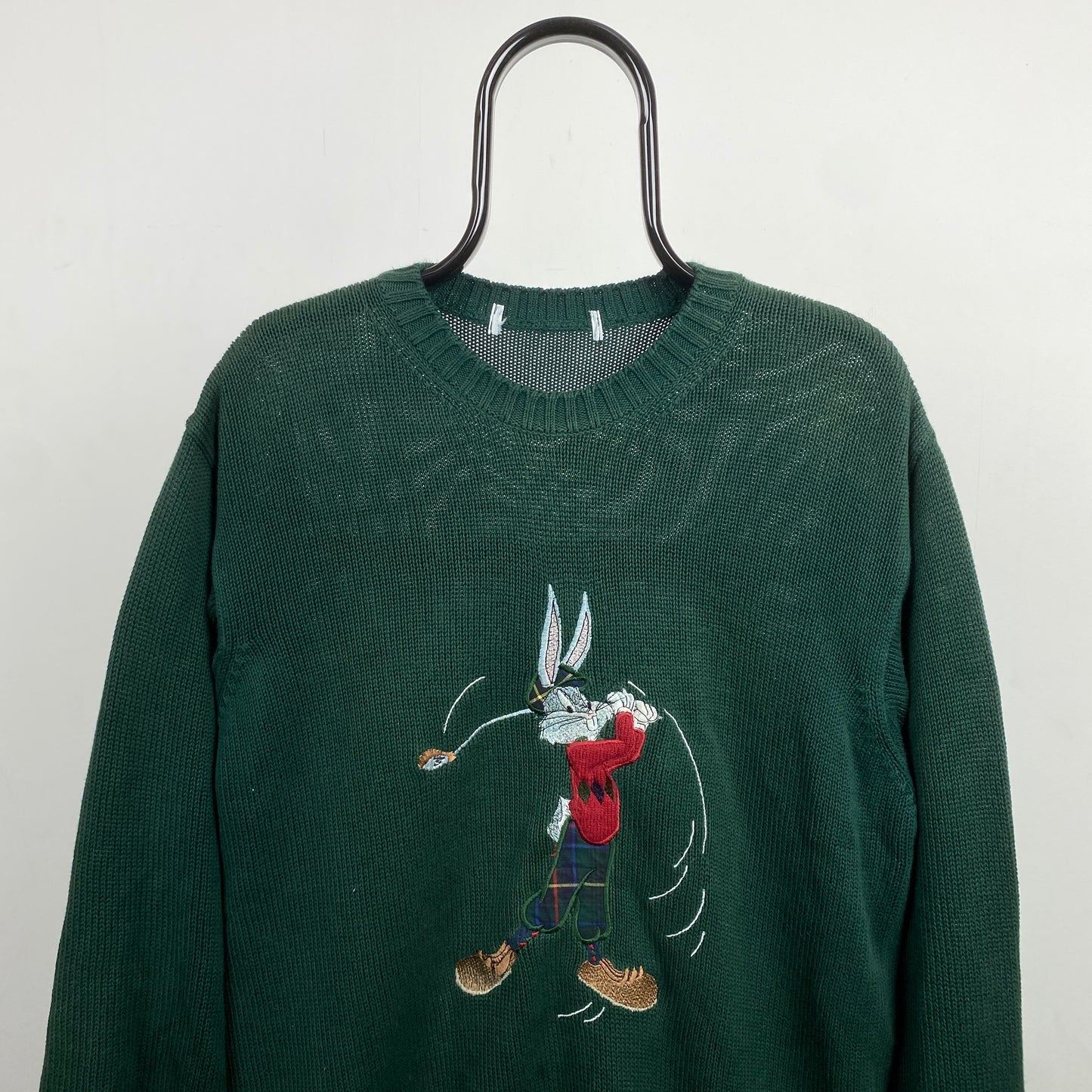 Retro 90s Bugs Bunny Golf Sweatshirt Green XL