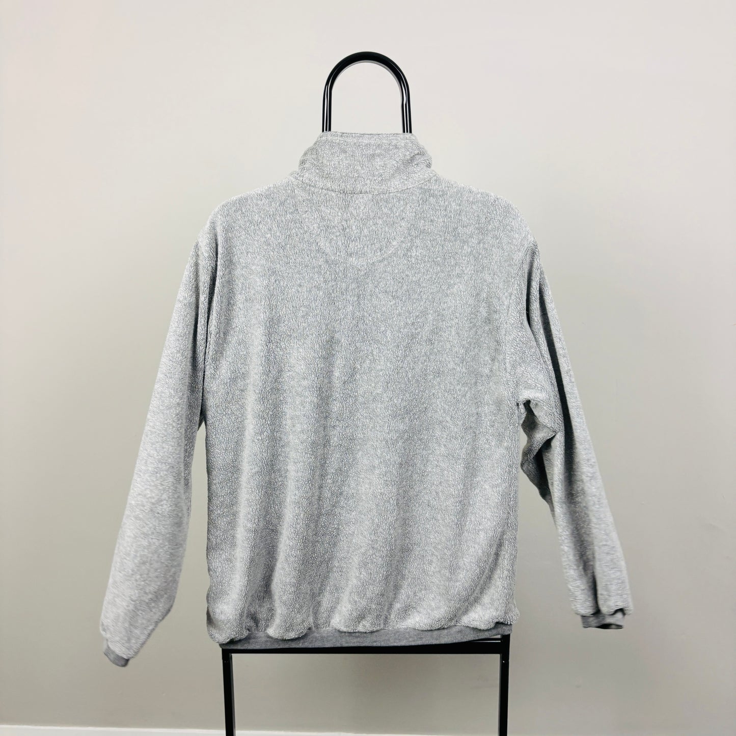 90s Nike Court Towelling 1/4 Zip Sweatshirt Grey Large