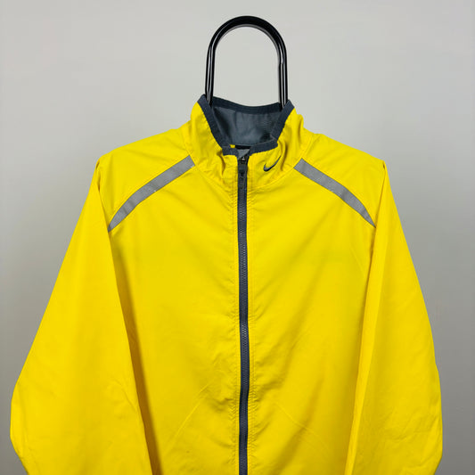00s Nike Reflective Windbreaker Jacket Yellow XL