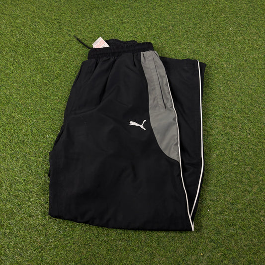 00s Puma Piping Joggers Black Large