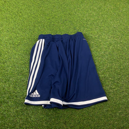 00s Adidas Football Shorts Blue Small