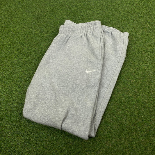 00s Nike Wide Leg Cotton Joggers Grey Medium
