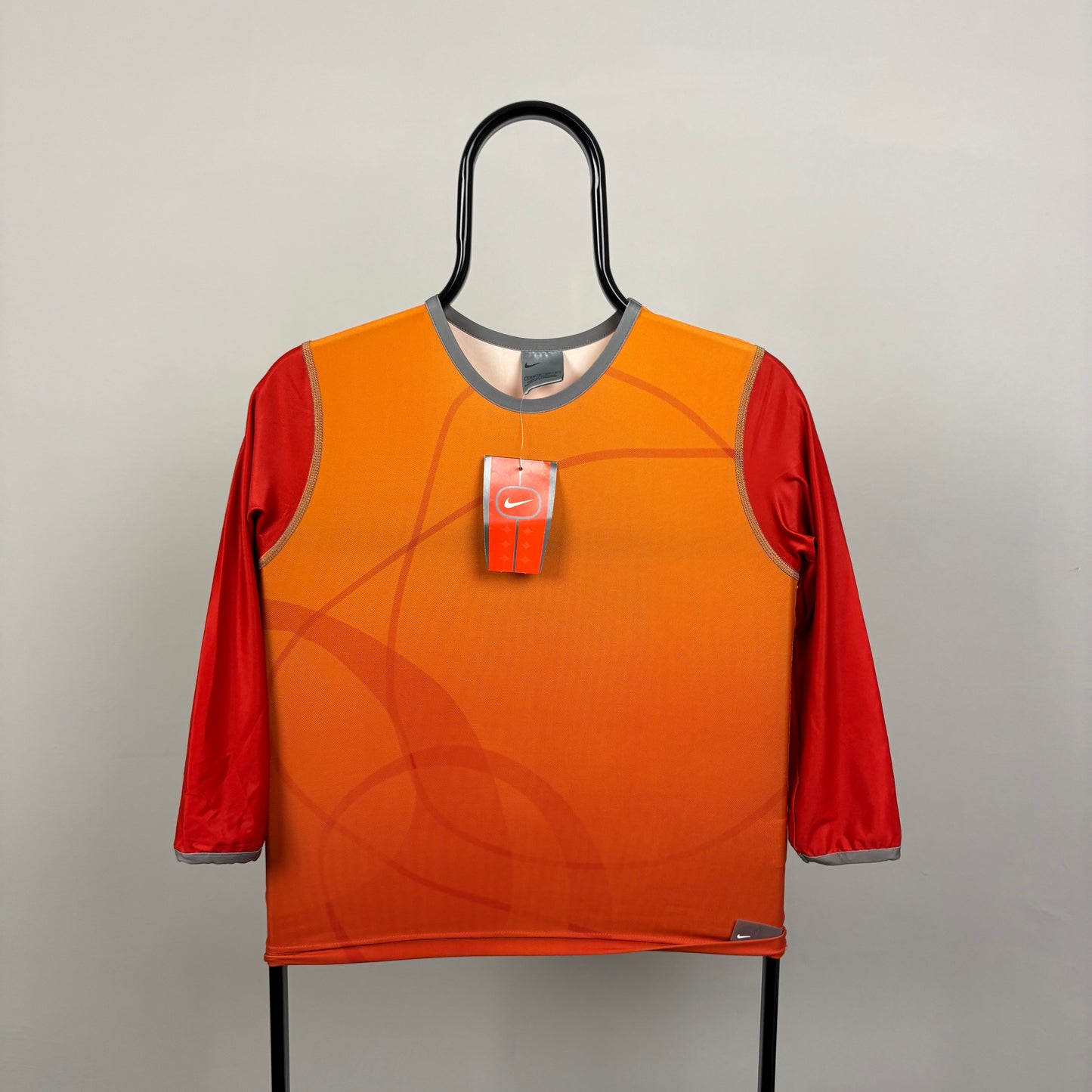 00s Nike Y2K Stretchy T-Shirt Orange Women’s Small