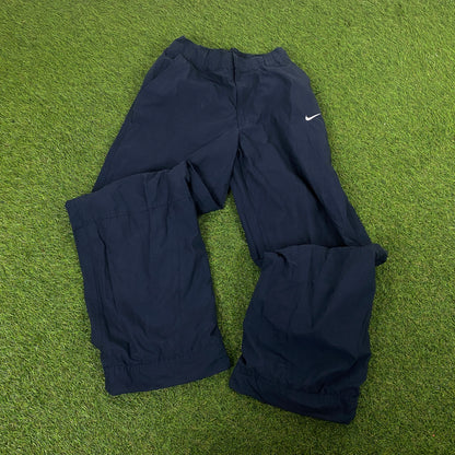 00s Nike Shox Piping Windbreaker Jacket + Joggers Set Blue Small