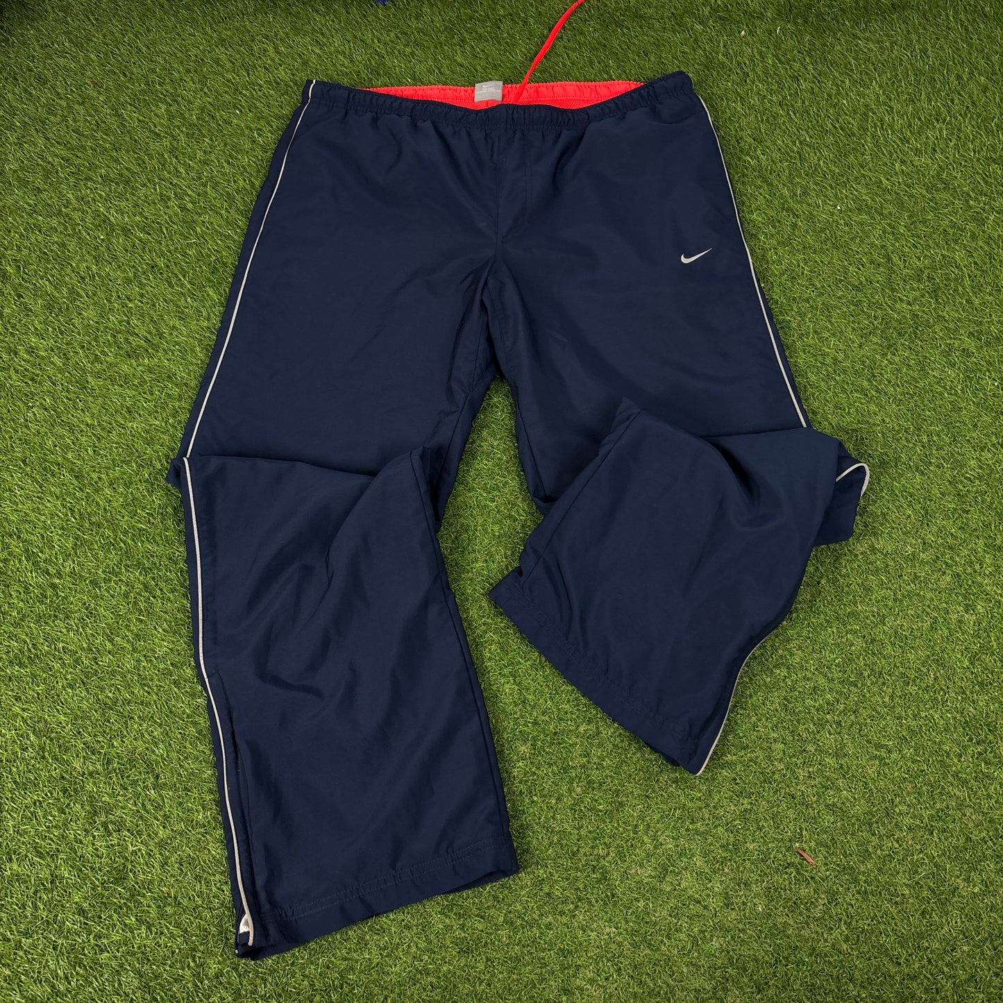 90s Nike Barcelona Piping Tracksuit Jacket + Joggers Set Red Large