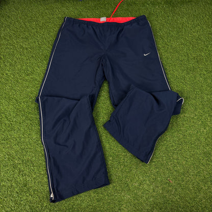 90s Nike Barcelona Piping Tracksuit Jacket + Joggers Set Red Large