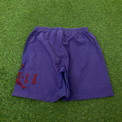 90s Nike Air Jordan Cotton Shorts Purple Large