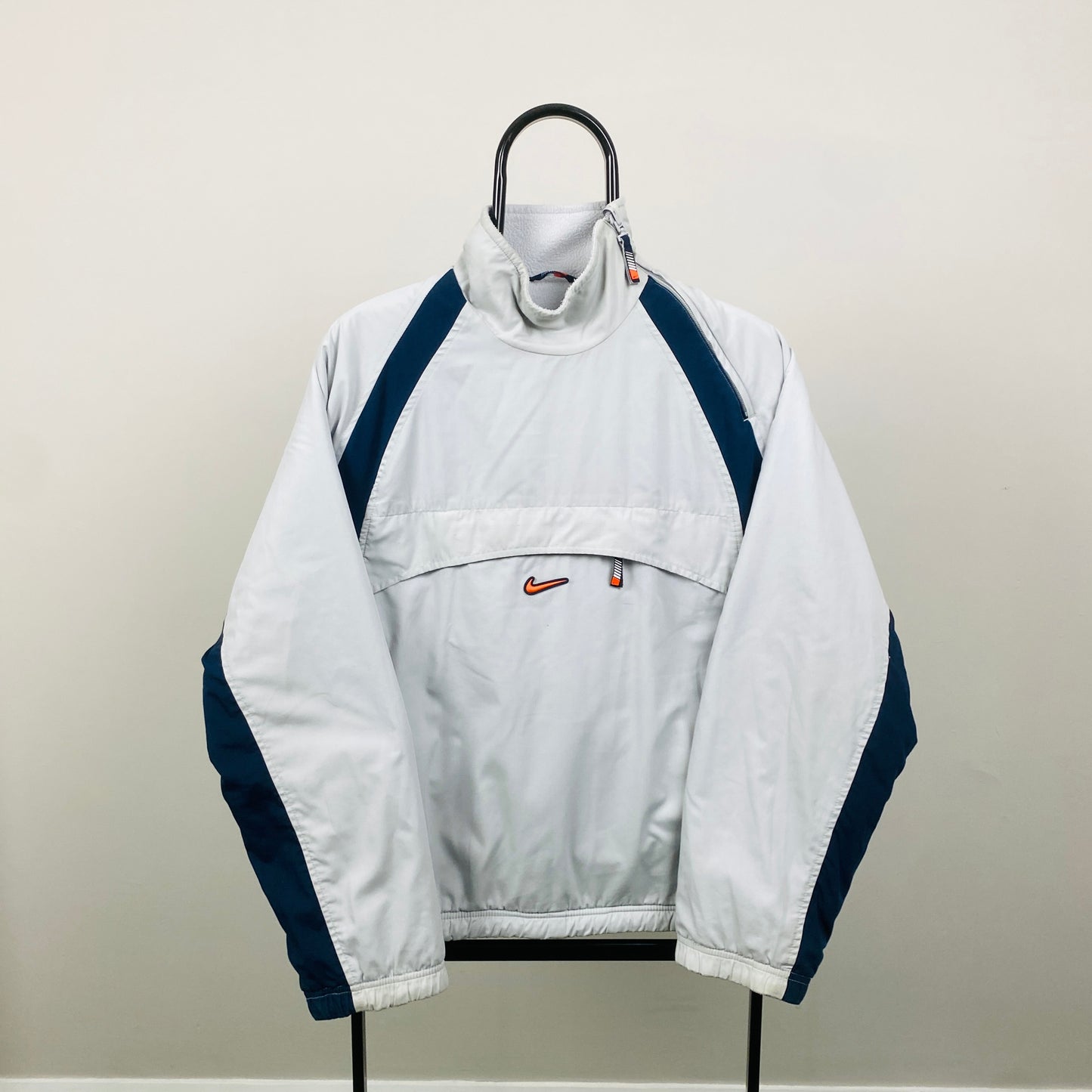00s Nike Reversible Sidewinder Fleece Coat Jacket Grey Small