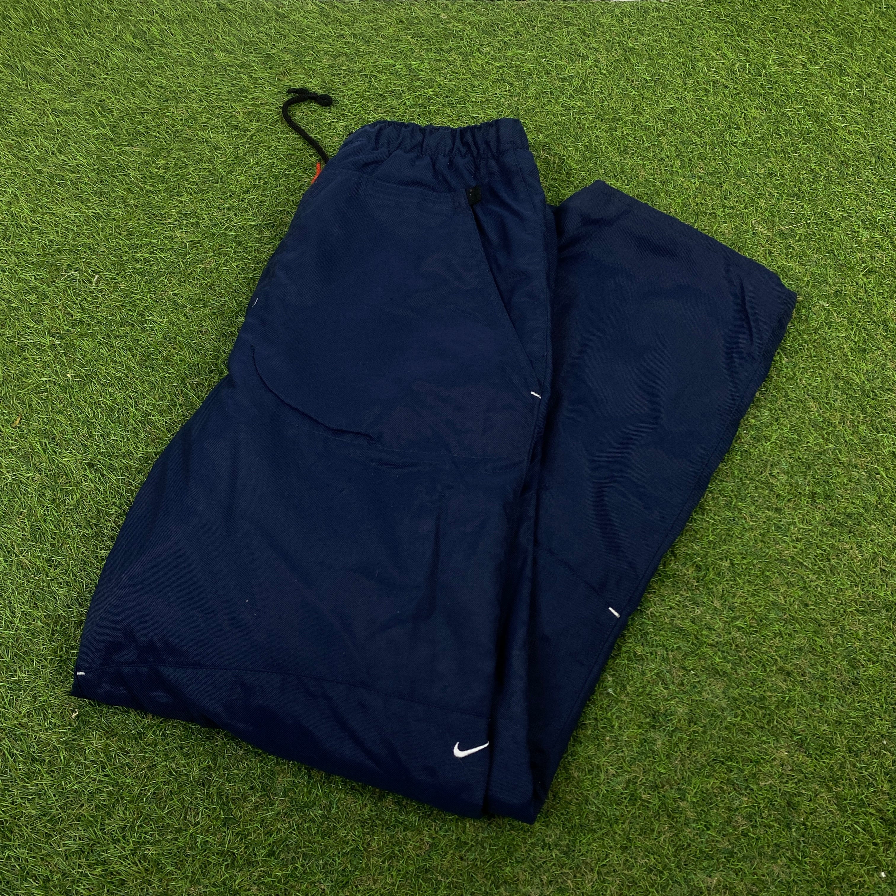 00s Nike Fleece Lined Waterproof Joggers Blue Small
