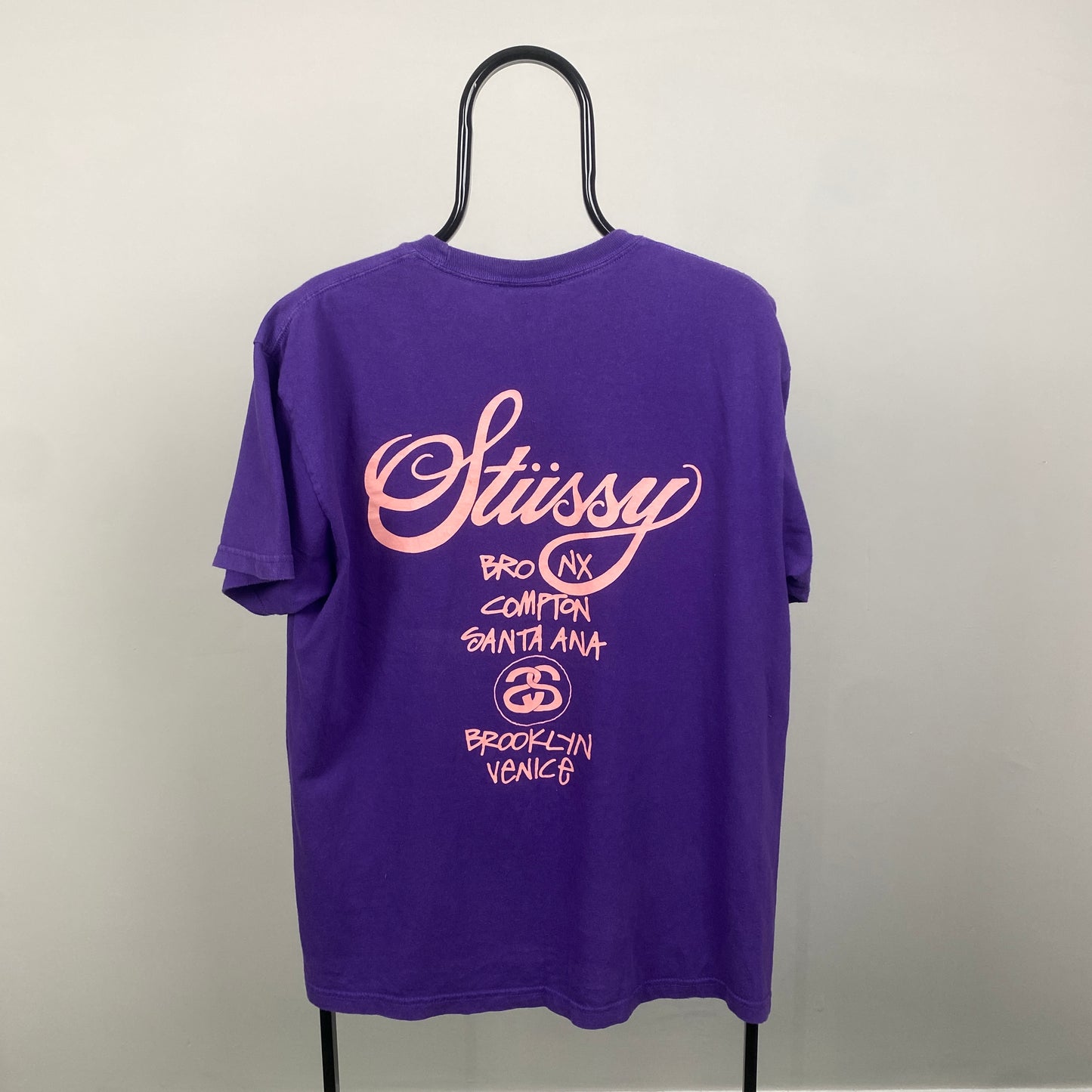 00s Stussy T-Shirt Purple Large